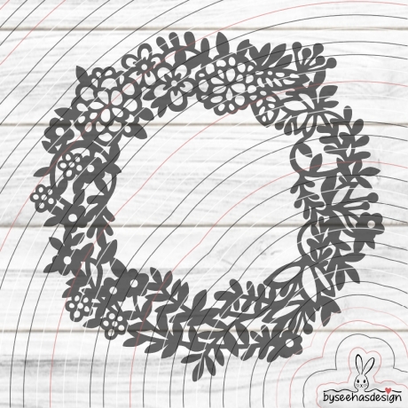 Kranz Blumen Plotterdatei SVG DXF 