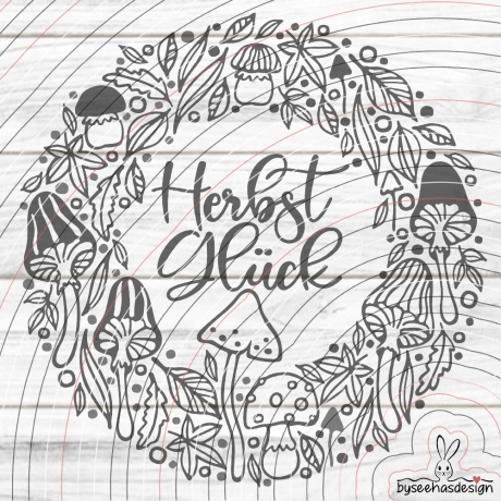 Kranz Herbst Glück Plotterdatei SVG DXF