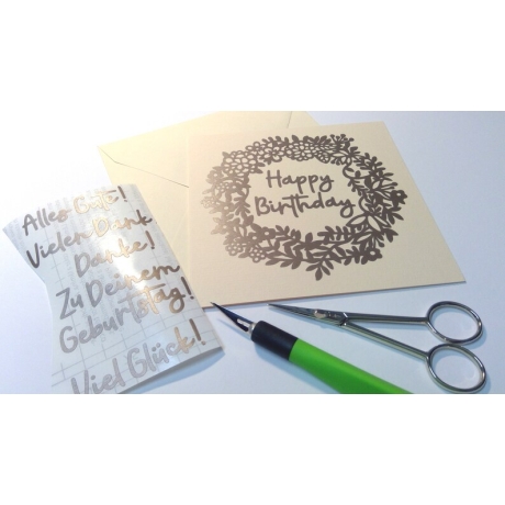 Kranz mit Text Plotterdatei SVG DXF 