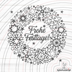 Kranz Weihnachten Plotterdatei SVG DXF