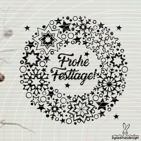 Kranz Weihnachten Plotterdatei SVG DXF