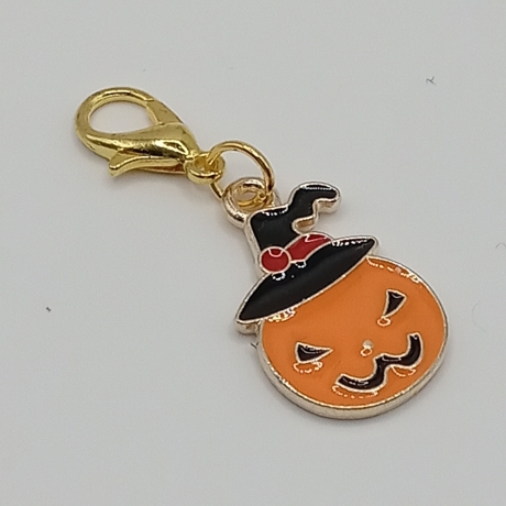 Kürbis mit Hut Clip Anhänger Bettelarmband Halloween Charm