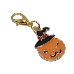 Kürbis mit Hut Clip Anhänger Bettelarmband Halloween Charm