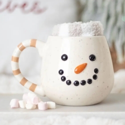 Rudolph Rentier Keramiktasse/Becher mit gestreiften Socken