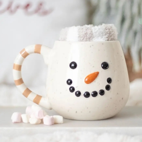 Rudolph Rentier Keramiktasse/Becher mit gestreiften Socken