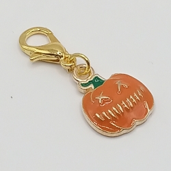 Kürbis Nr.2 Clip Anhänger Bettelarmband Halloween Charm