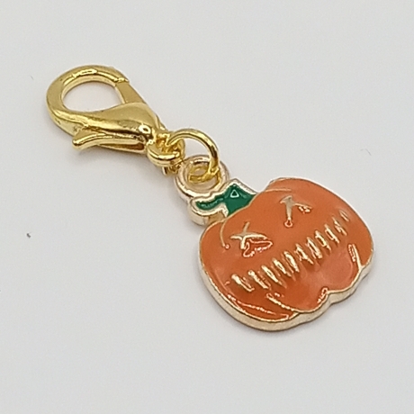 Kürbis Nr.2 Clip Anhänger Bettelarmband Halloween Charm