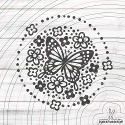 Kreis Schmetterling Plotterdatei SVG DXF