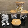 Adventskalender mit Sprüchen Glas Krippe
