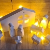 Krippe Weihnachten, weiß, 11teilig, Keraflott