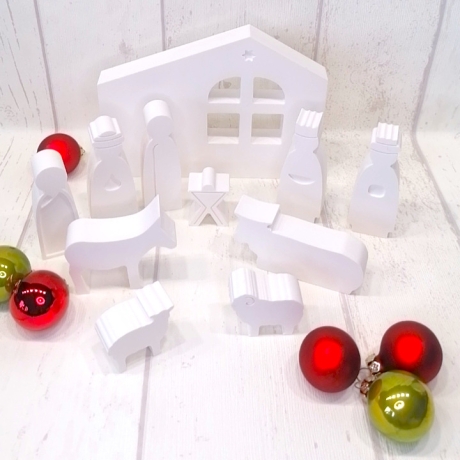 Krippe * Weihnachten * Hygge * Deko * Skandinavisch