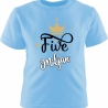 Kinder Kurzarm T-Shirt KRONE personalisiert mit Name +Zahl