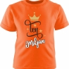 Kinder Kurzarm T-Shirt KRONE personalisiert mit Name +Zahl