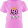 Kinder Kurzarm T-Shirt KRONE personalisiert mit Name +Zahl