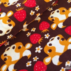 Glückliche Kuh braun Stretchfrottee Finnland Leena Renko