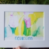Kunstdruck - Farbe & Schrift  ~ Neubeginn