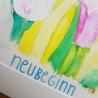 Kunstdruck - Farbe & Schrift  ~ Neubeginn