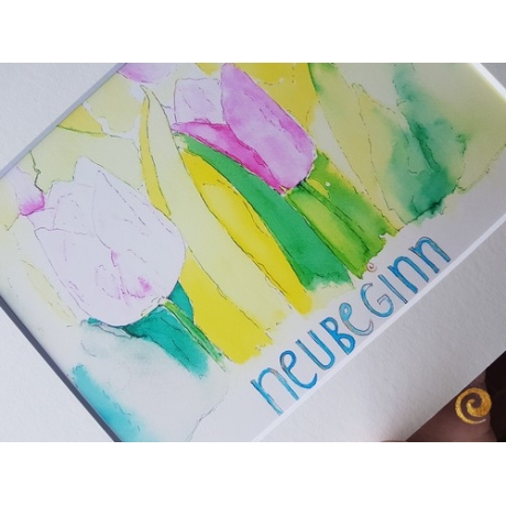 Kunstdruck - Farbe & Schrift  ~ Neubeginn