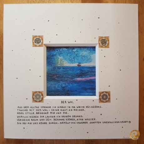 Kunstdruck & Poesie: Der Wal mit Passepartout