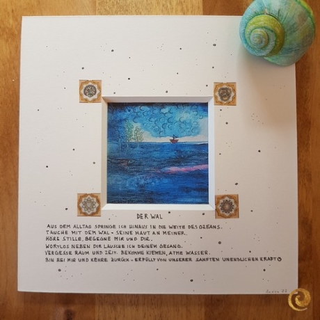 Kunstdruck & Poesie: Der Wal mit Passepartout