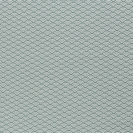 Baumwolle Kurt Muscheldesign grün tannengrün Muschel