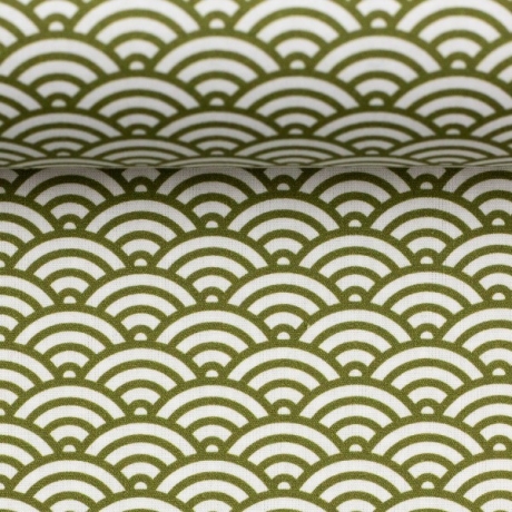 Baumwolle Kurt Muscheldesign oliv Muschel
