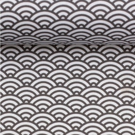 Baumwolle Kurt Muscheldesign anthrazit Muschel