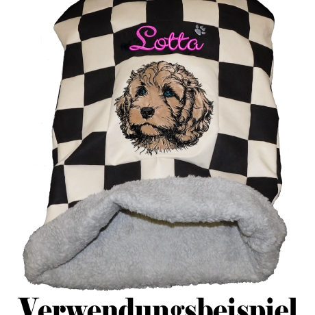 Stickdatei Applikation Cockapoo Milli realistisch