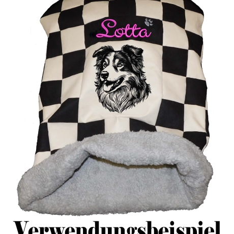 Stickdatei Border Collie Raffi Hund realistisch 