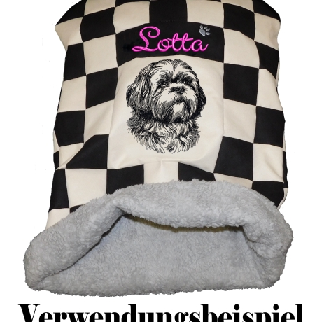 Stickdatei Lhasa Apso Gustav Hund realistisch
