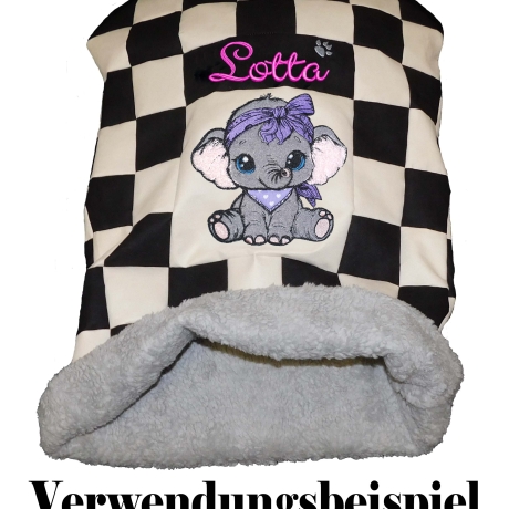 Stickdatei Applikation Elefant Elias von Lunachild