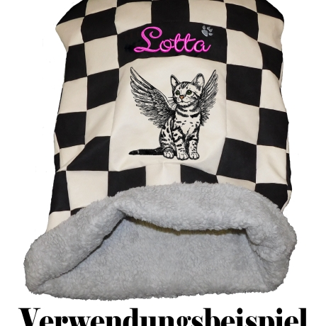 Stickdatei Katze Bengalen Kätzchen mit Flügel Hanny