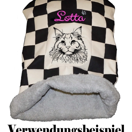 Stickdatei Maine Coon Katze Erni realistisch