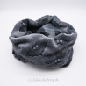 Schlauchschal, Wellnessfleece, grau, Fledermäuse, kuschelweich