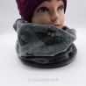 Schlauchschal, Wellnessfleece, grau, Fledermäuse, kuschelweich