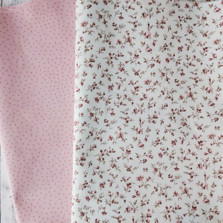Digitalstoff Prinzessin rosa/rot