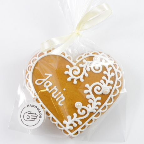 Gastgeschenk, Platzkarte aus Lebkuchen. 9-10cm