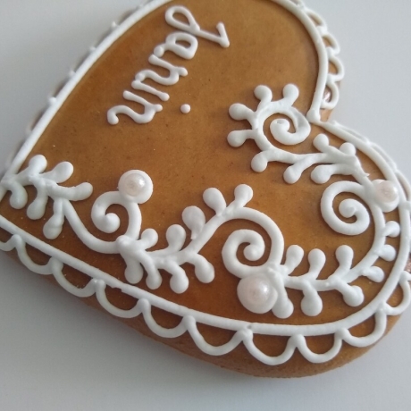 Gastgeschenk, Platzkarte aus Lebkuchen. 9-10cm