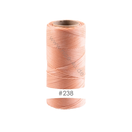 228m Linhasita® gewachstes Polyestergarn Pastell Apricot Ø0,75mm