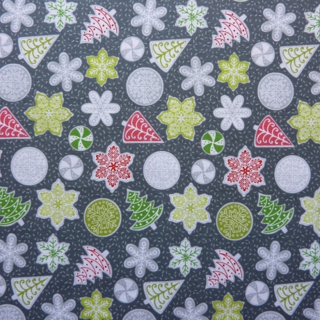 Let It Snow items on dark green