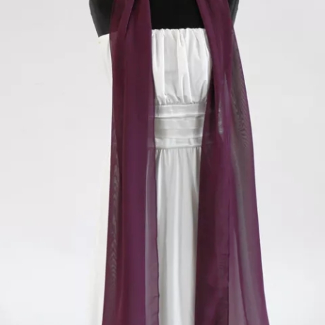 Damen-Sommer-Chiffon-Schal,  aubergine, ca.190x35 cm, neu