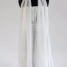 Damen-Herren-Chiffon-Seiden-Schal, elfenbein, 190x35 cm          