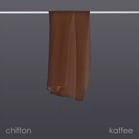 Damen-Herren-Chiffon-Seiden-Schal, Kaffee, 190x35 cm          