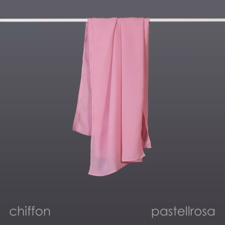 Damen-Herren-Chiffon-Seiden-Schal, rosa, 190x35 cm          