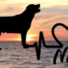 Aufkleber Herzlinie Heartbeat Hund Labrador