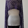 Lace-Stola Brautstola Lila, Handgestrickt