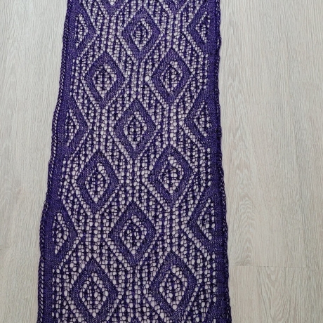 Lace-Stola Brautstola Lila, Handgestrickt