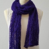 Lace-Stola Brautstola Lila, Handgestrickt