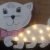 Lampe Katze,Lampe Kinderzimmer, Holz, LED, Wunschname