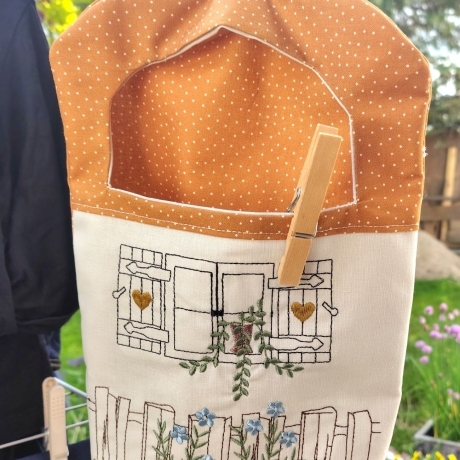 Stickdatei ITH 20x30cm Klammersack 5 Motive Landleben + blanko 